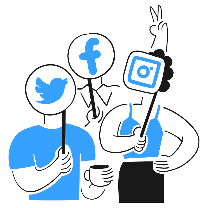 Social Media 2 Illustration from Brooklyn Set