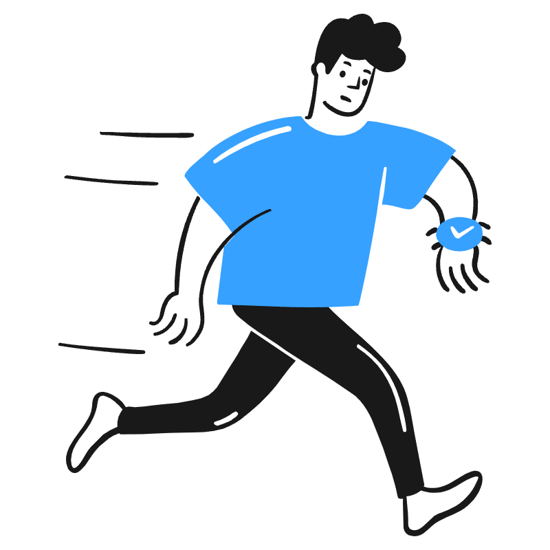 People Rushing 2 Illustration from Brooklyn Set