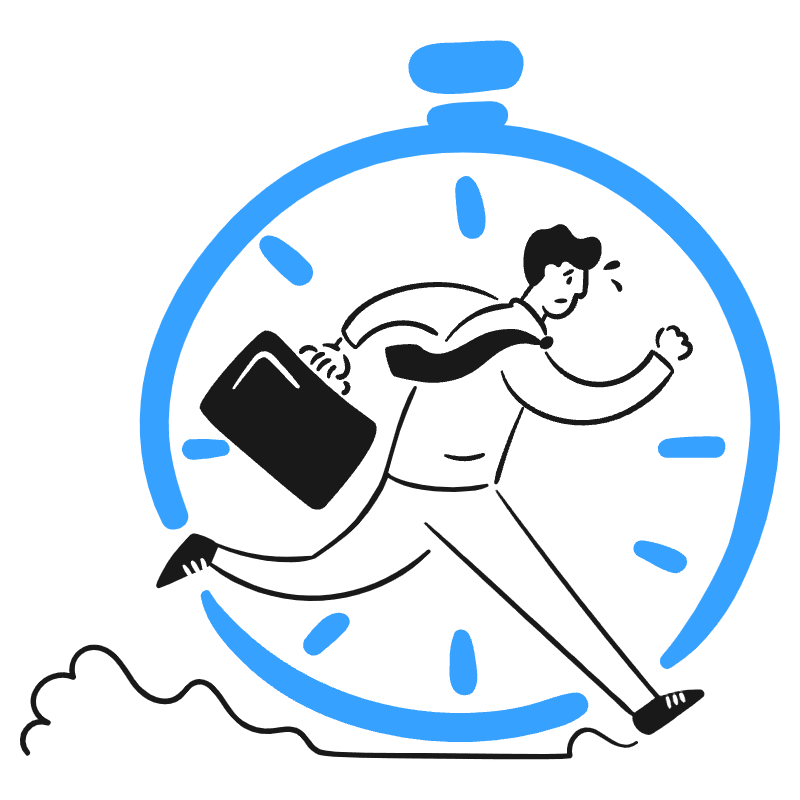 People Rushing 3 Illustration from Brooklyn Set