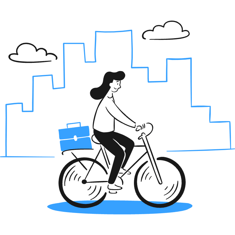 Bike To Work 4 Illustration from Brooklyn Set