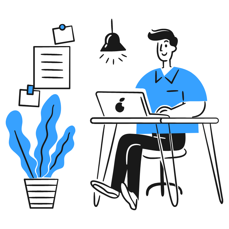 Office Working 1 Illustration from Brooklyn Set