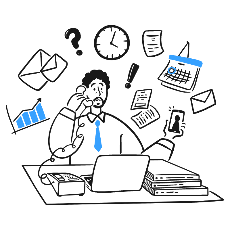 Overworked Employee 1 Illustration from Brooklyn Set