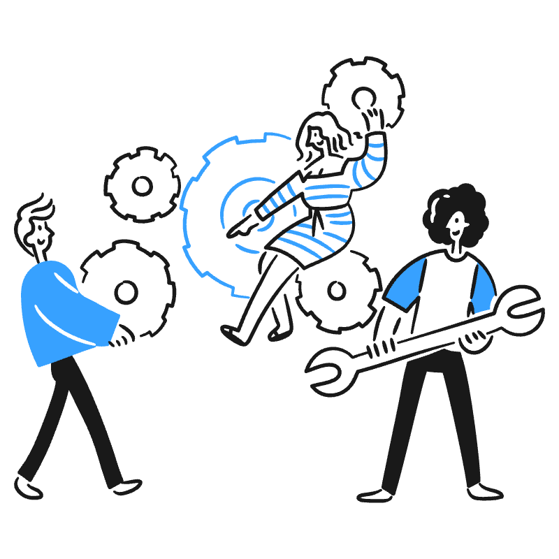 Team Building 3 Illustration from Brooklyn Set