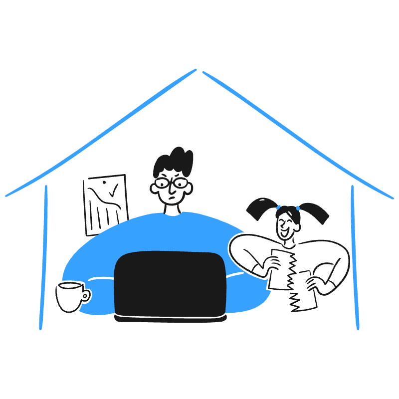 Work From Home 1 Illustration from Brooklyn Set