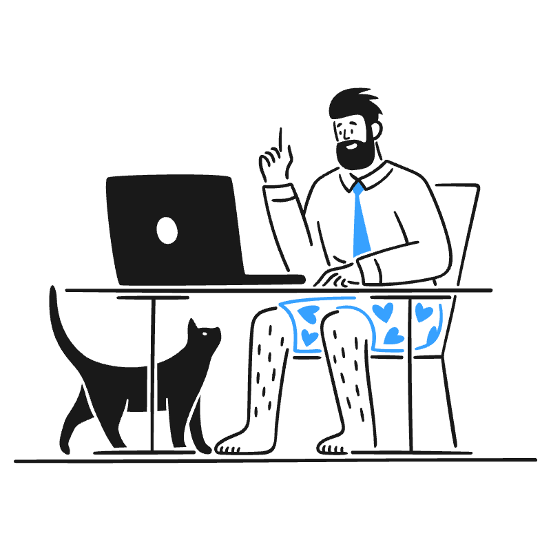 Work From Home 2 Illustration from Brooklyn Set