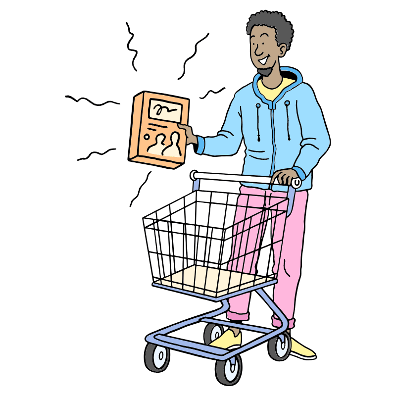 Add Products To Cart Illustration from Bruxelles Set