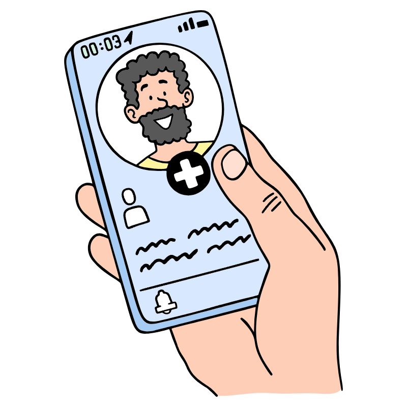 Add Profile Illustration from Bruxelles Set