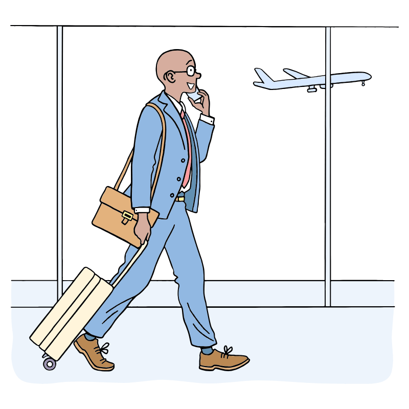 Business Trip Illustration from Bruxelles Set