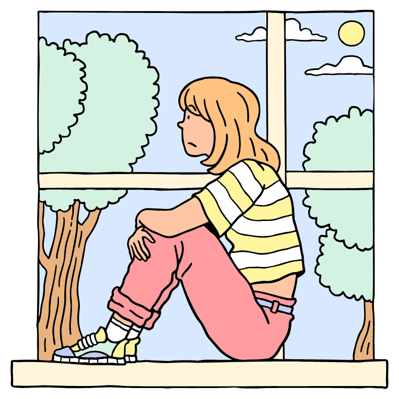 Feeling Lonely Illustration from Bruxelles Set