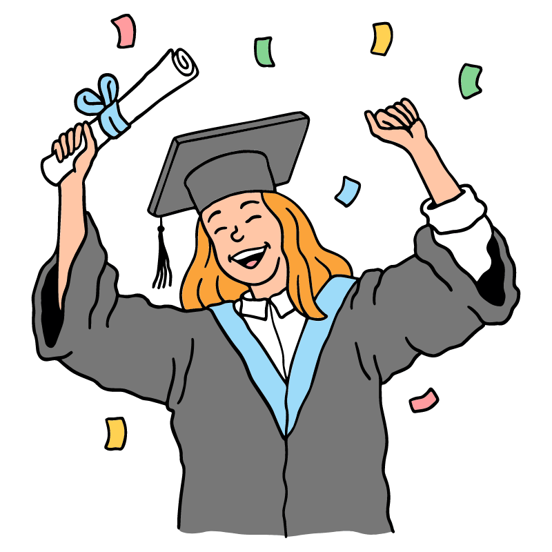 Graduation Illustration from Bruxelles Set