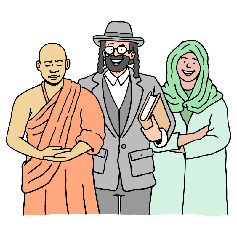 Human Right Religion Diversity Illustration from Bruxelles Set