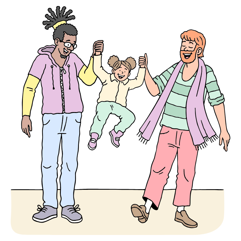 Lgbt People Families Illustration from Bruxelles Set