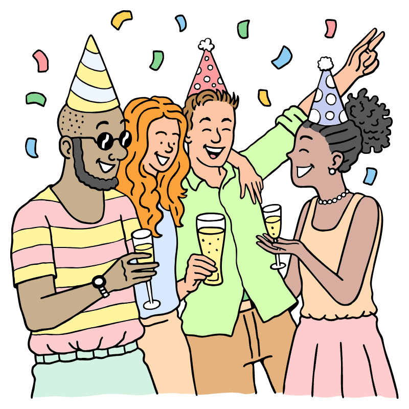 Party Illustration from Bruxelles Set