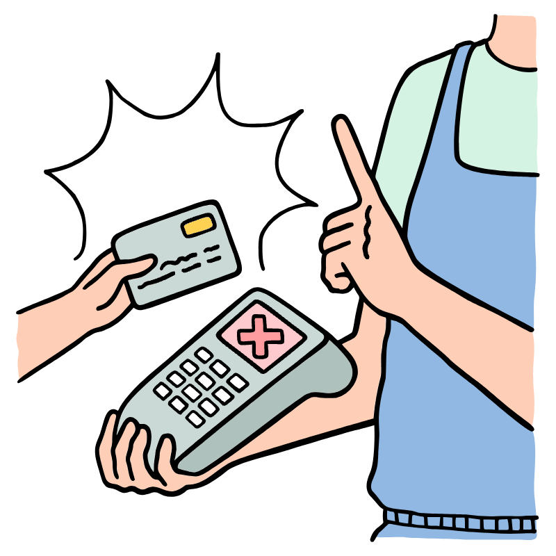 Payment Method Credit Card Declined Illustration from Bruxelles Set