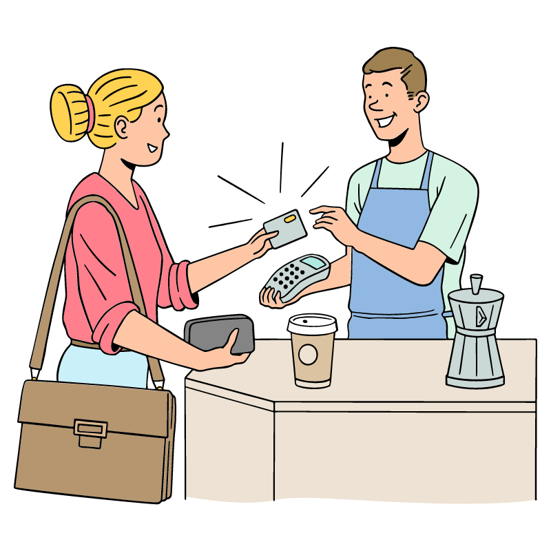 Payment With Card Illustration from Bruxelles Set