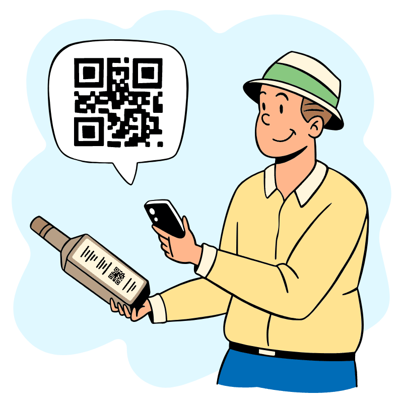 QR Code Purchase Illustration from Bruxelles Set