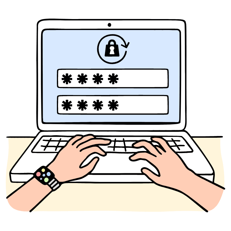 Reset Password Illustration from Bruxelles Set