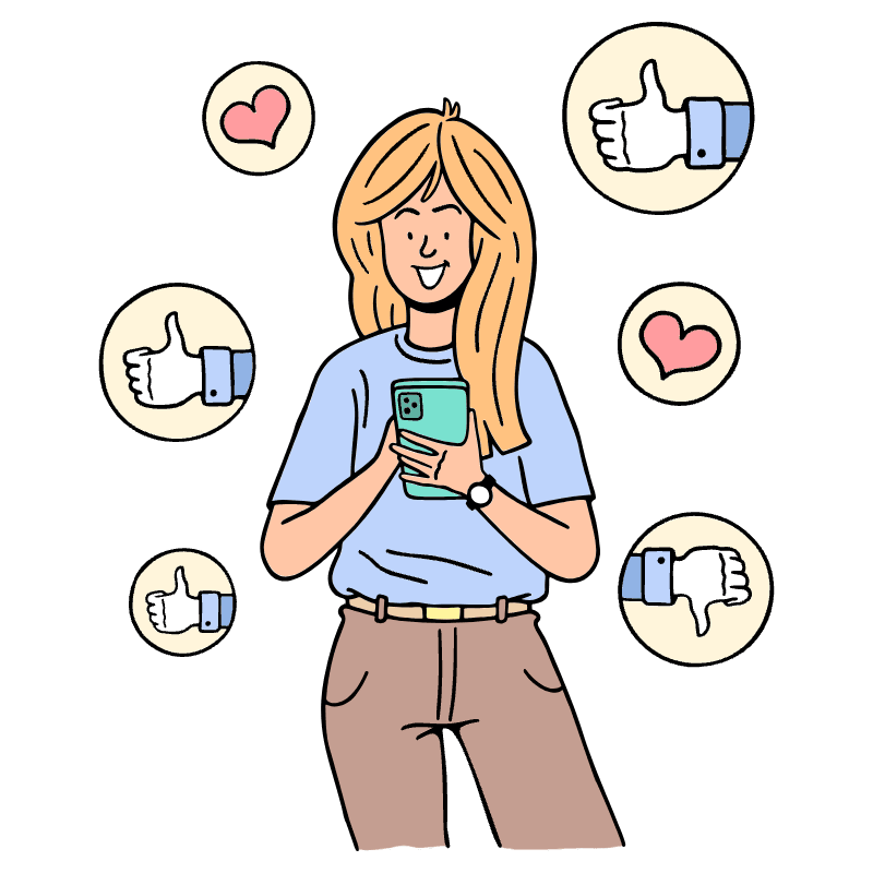 Social Media Discussion Illustration from Bruxelles Set