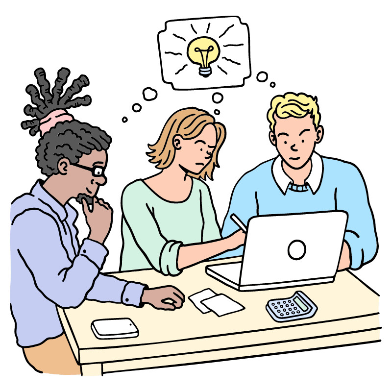 Team Brainstorming Illustration from Bruxelles Set