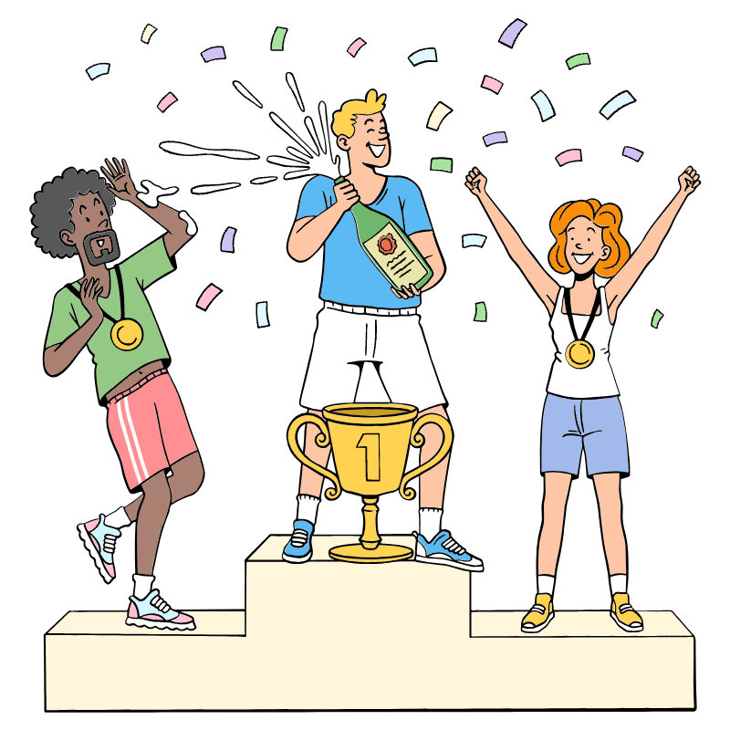 Trophy Awards Illustration from Bruxelles Set