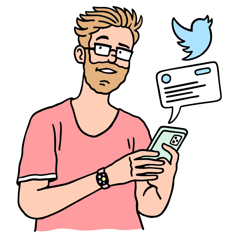 Tweet Something Illustration from Bruxelles Set