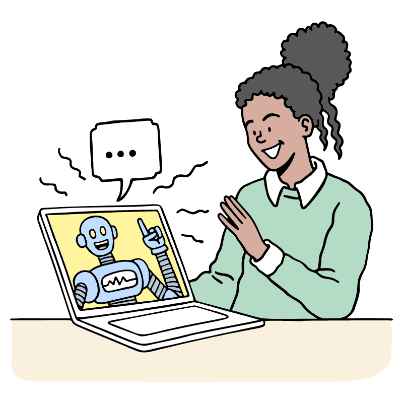 Virtual Assistant Illustration from Bruxelles Set