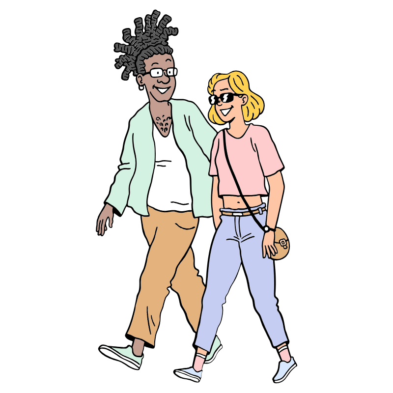 Walking Together Illustration from Bruxelles Set
