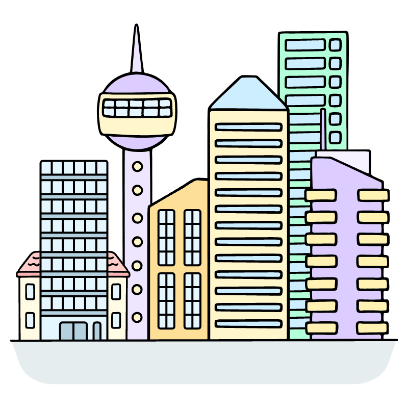 Buildings Illustration from Bruxelles Set