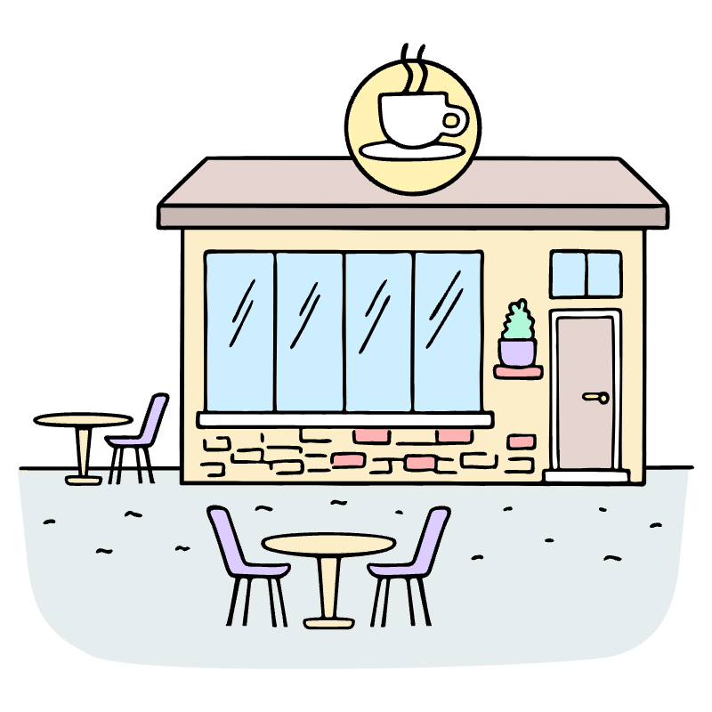 Coffee Shop 1 Illustration from Bruxelles Set