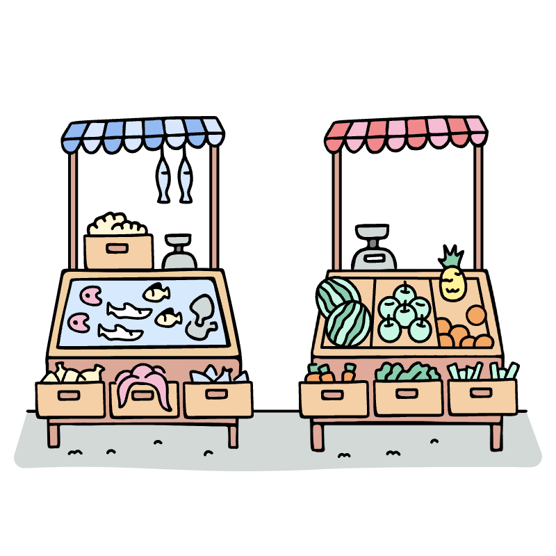 Market 1 Illustration from Bruxelles Set