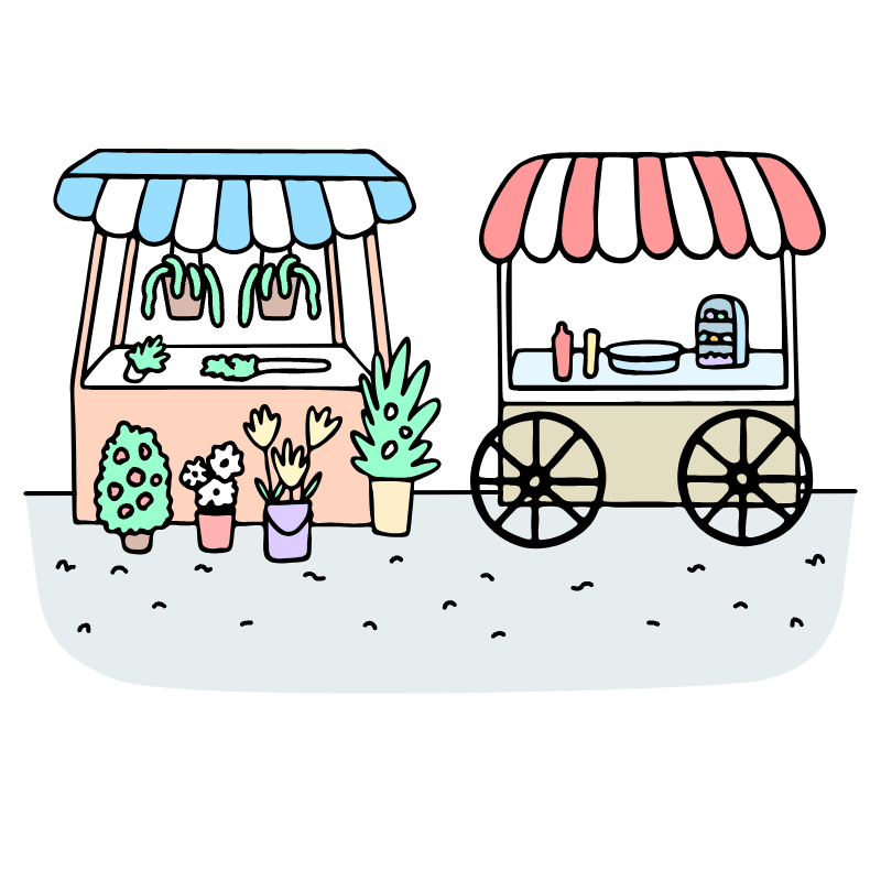Market 2 Illustration from Bruxelles Set