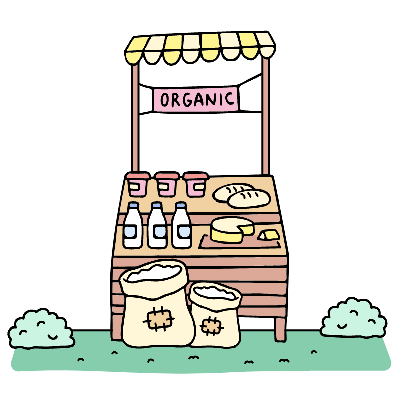 Organic Market 1 Illustration from Bruxelles Set