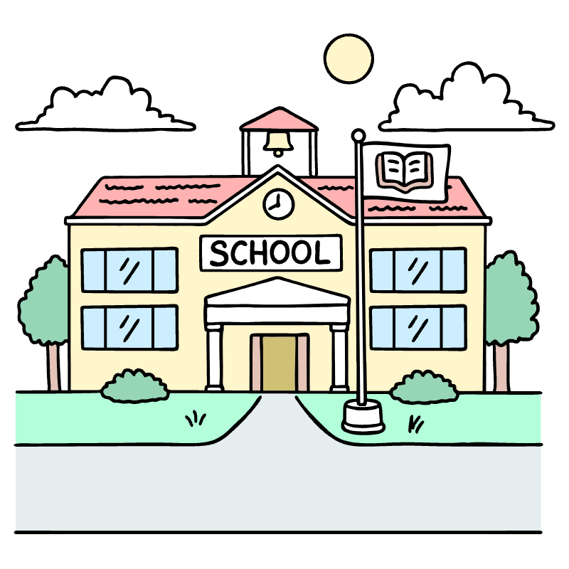 School 2 Illustration from Bruxelles Set