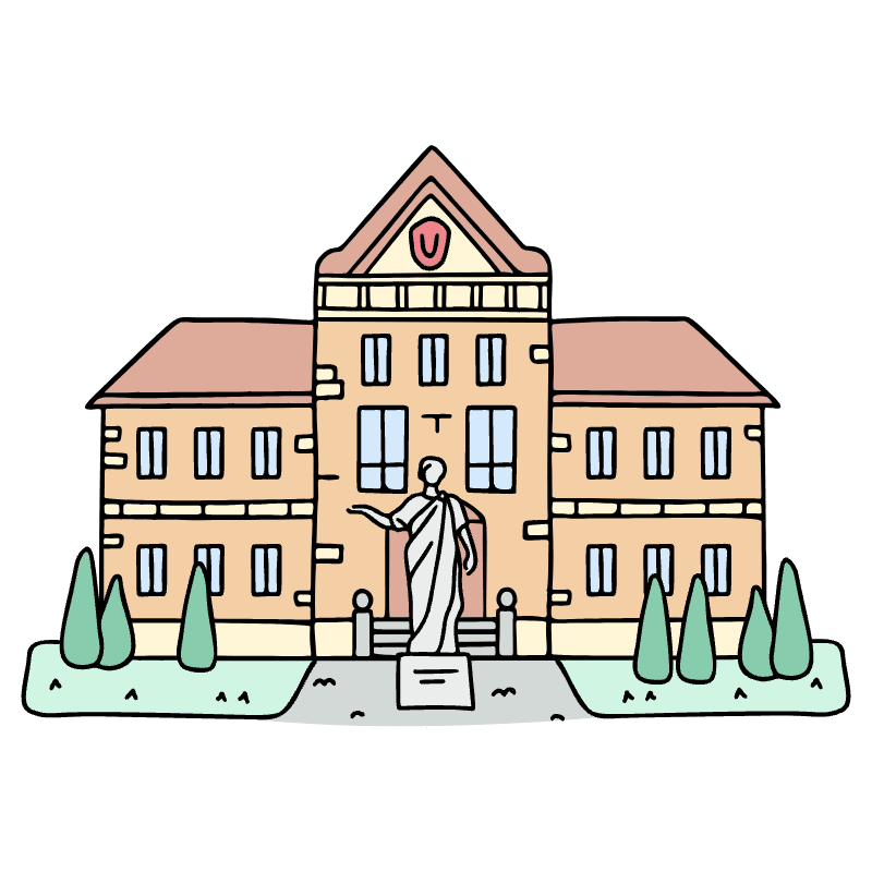 University Illustration from Bruxelles Set