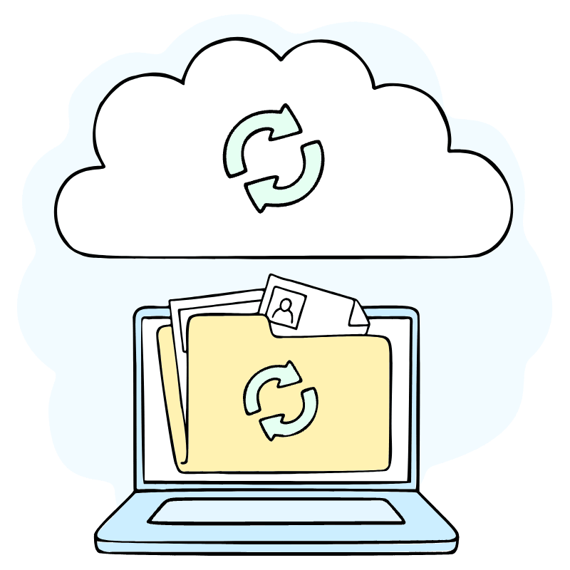 Cloud Sync Illustration from Bruxelles Set
