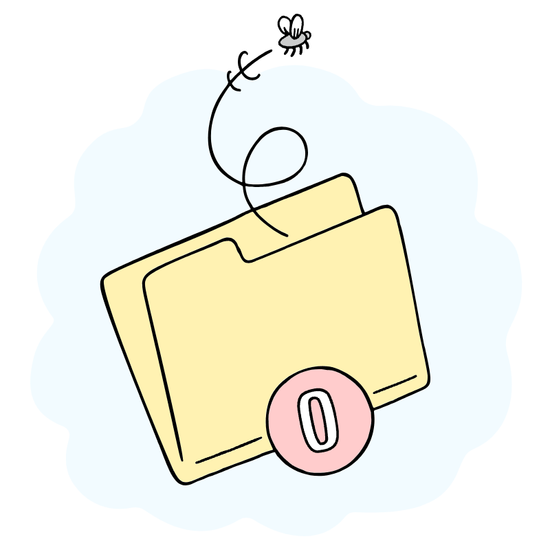 Empty Folder Illustration from Bruxelles Set