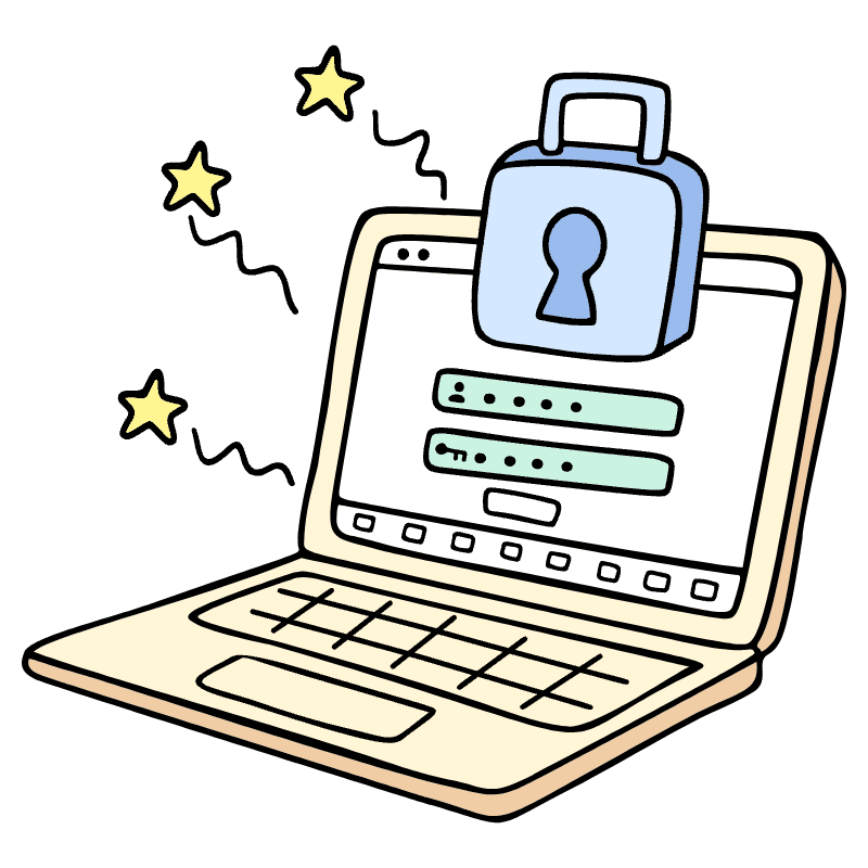 Enter Your Password 1 Illustration from Bruxelles Set