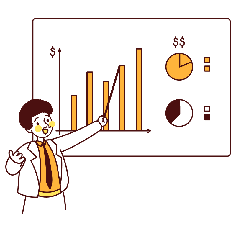 Businessman Giving A Keynote Illustration from Lagos Set