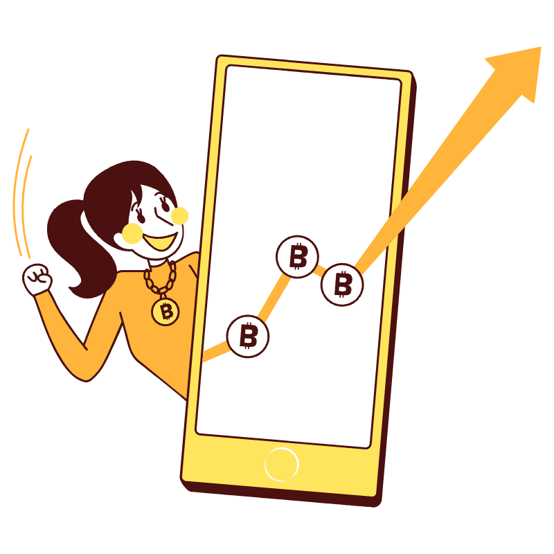 Smartphone With Positive Chart Market Illustration from Lagos Set