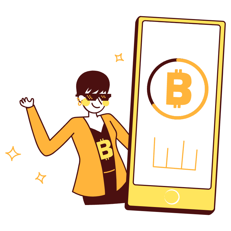 Smartphone Wth Crypto Apps Illustration from Lagos Set