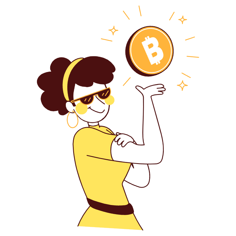 Woman In Crypto Illustration from Lagos Set