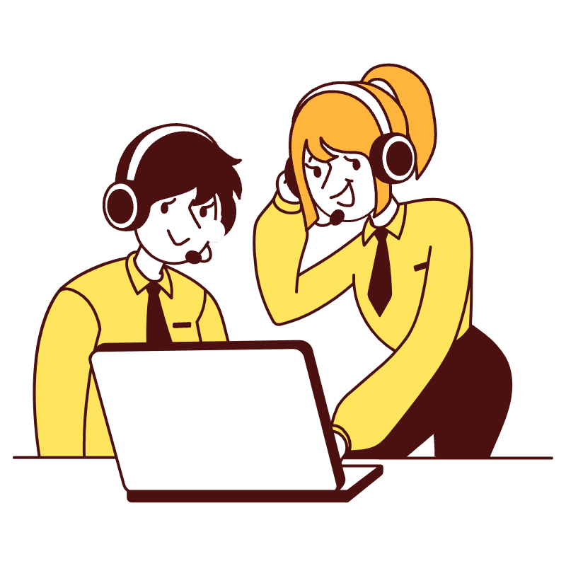 Support Team Illustration from Lagos Set