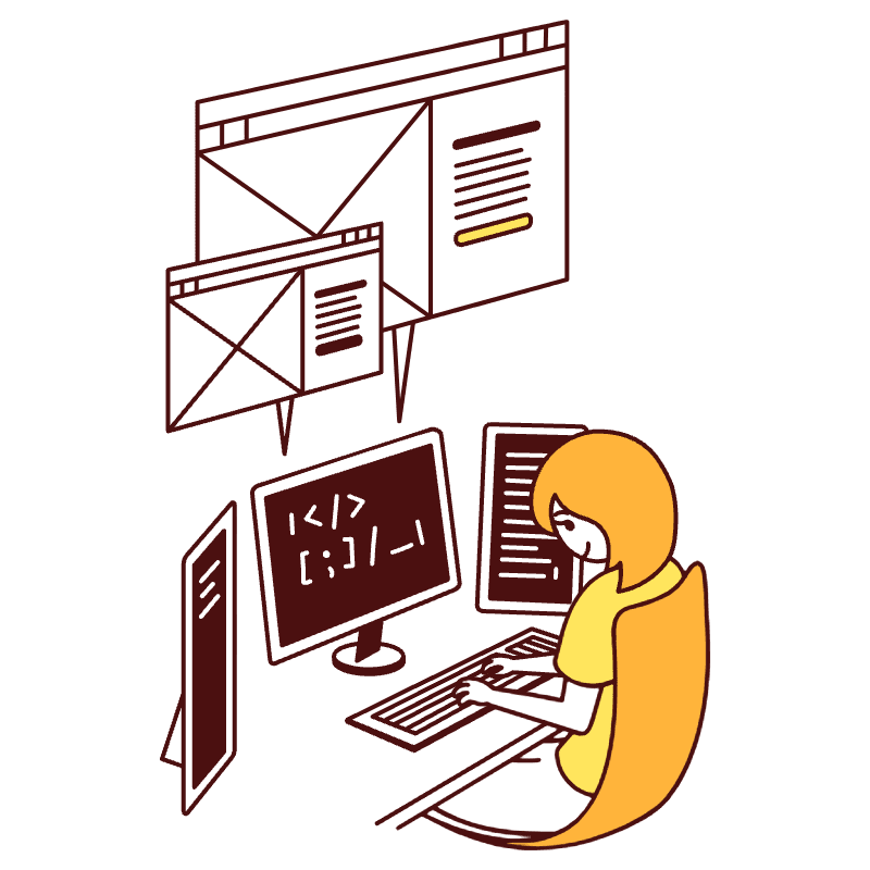 Coding A Website Illustration from Lagos Set