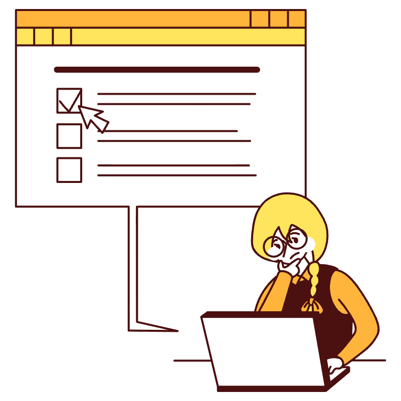 Online Exams Tests Illustration from Lagos Set