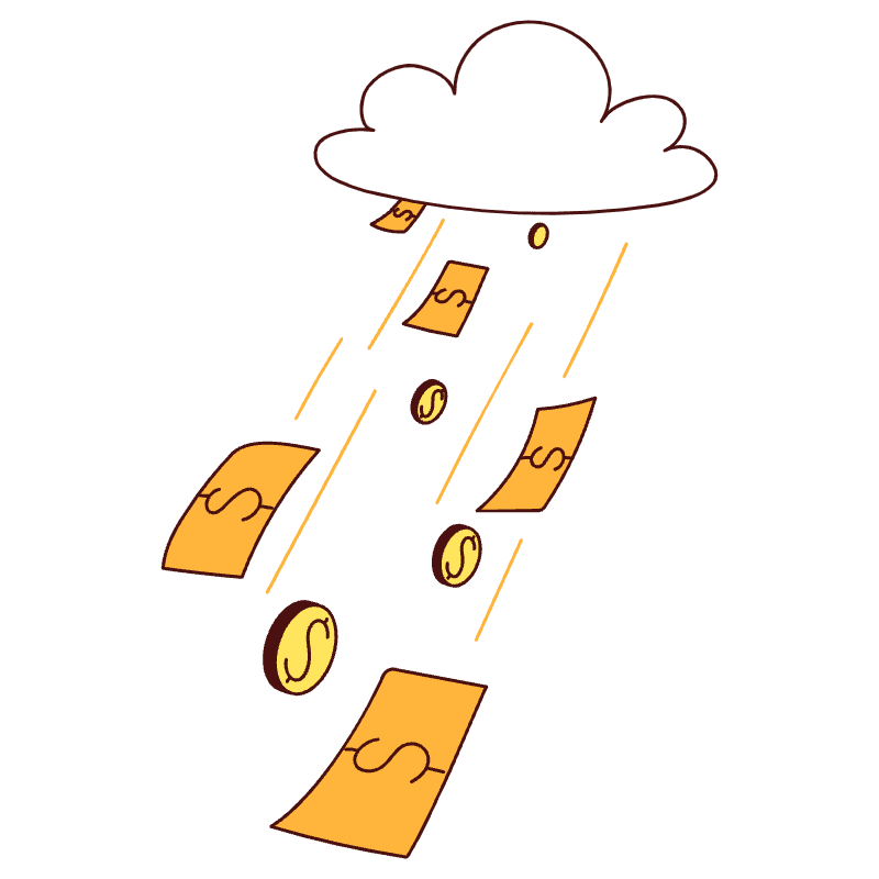 Make It Rain Big Spending Illustration from Lagos Set