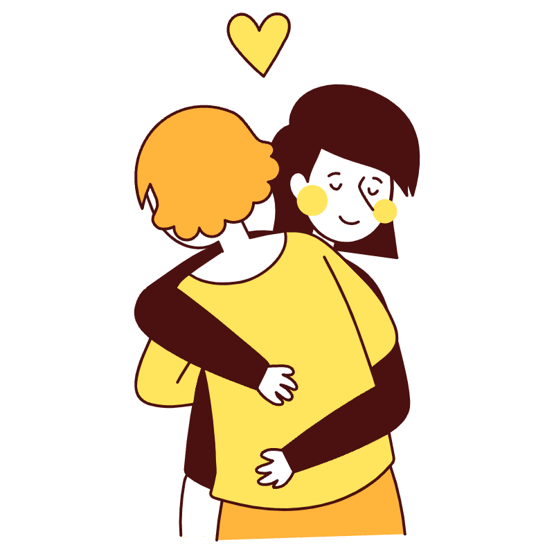 Hugging Comfort Illustration from Lagos Set