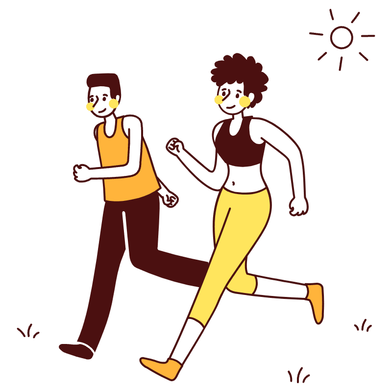Jogging Illustration from Lagos Set