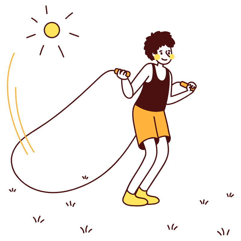 Workout Outdoors Illustration from Lagos Set