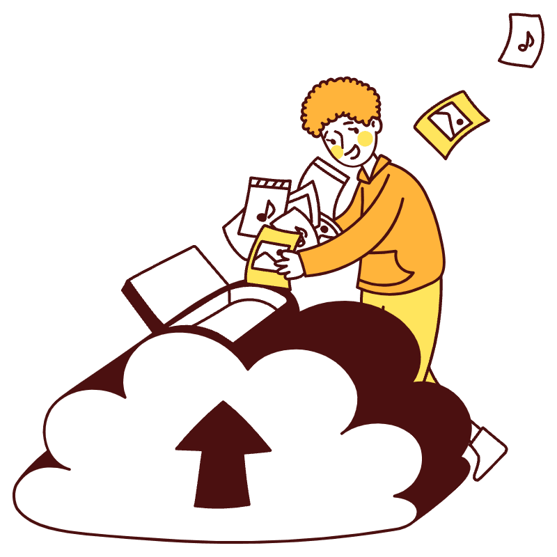 Uploading Illustration from Lagos Set