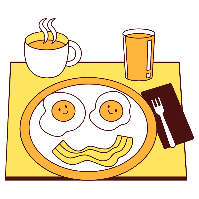 Breakfast 1 Illustration from Lagos Set